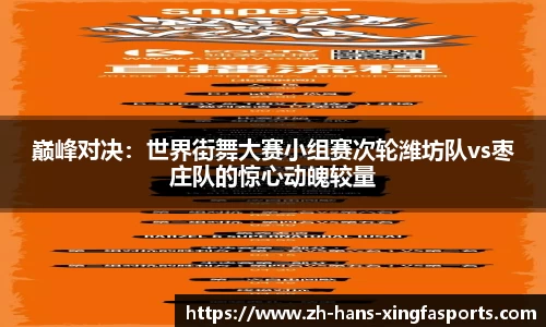 巅峰对决:世界街舞大赛小组赛次轮潍坊队vs枣庄队的惊心动魄较量